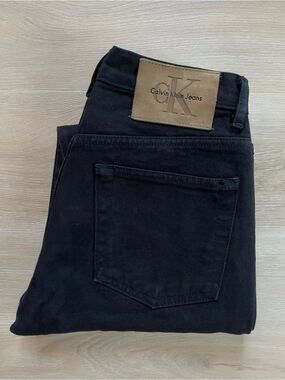 VTG 90s CK Calvin Klein Black Denim Straight Leg Jeans Size 3